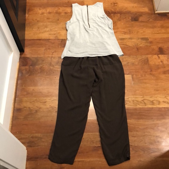 Size Small Elevenses dark brown/tan jumpsuit - Picture 6 of 7